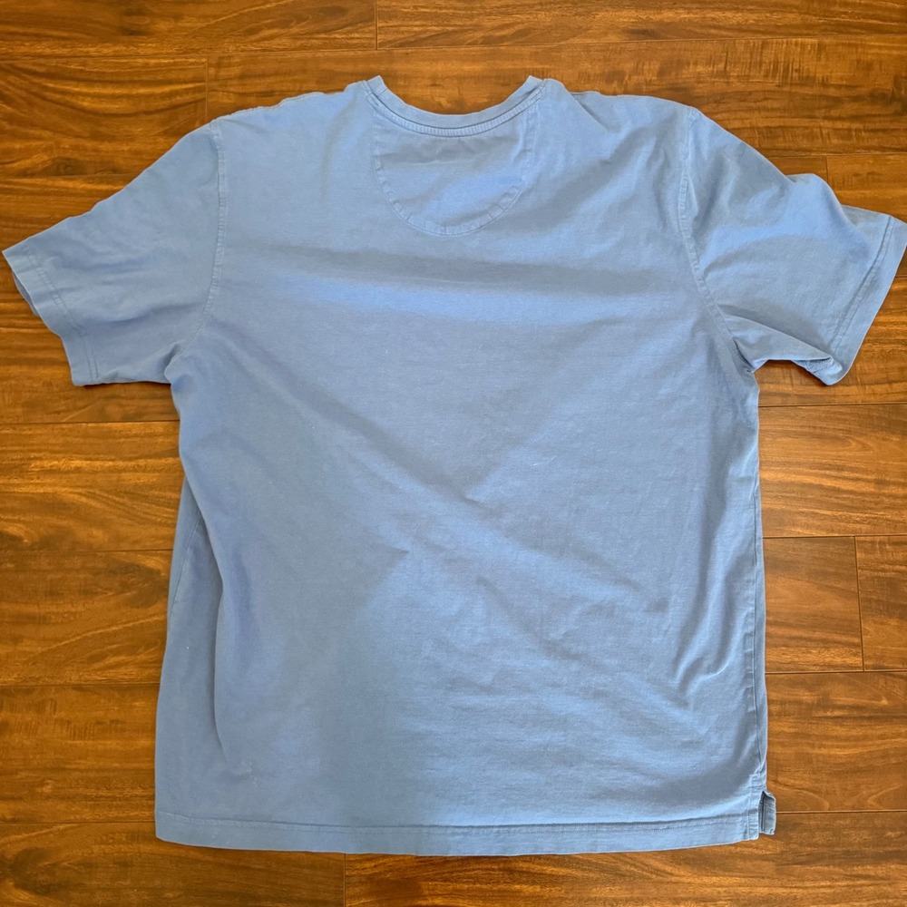 Greg Norman Mens XL Light Blue Cotton Short Sleeve Shark Logo Crewneck T-Shirt - Picture 5 of 7